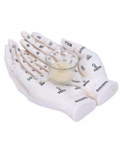 Weiße Chiromantie-Hände Teelichthalter -Cosly Verkaufsgeschäft weisse handlese haende kerzenhalter weisse chiromantie haende teelichthalter 51058 03