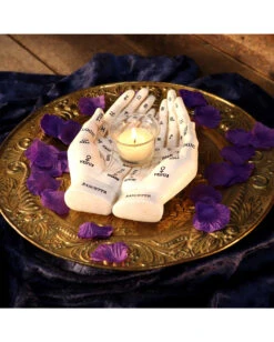 Weiße Chiromantie-Hände Teelichthalter -Cosly Verkaufsgeschäft weisse handlese haende kerzenhalter weisse chiromantie haende teelichthalter 51058 07