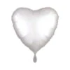 Weißer Satin Herz Folienballon