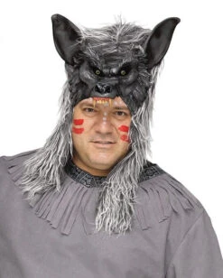 Wolfs Krieger Herrenkostüm Plus Size -Cosly Verkaufsgeschäft wolfs krieger kostuem mit wolfs maske wolfs indian costume with wolf mask 25808 ps 03